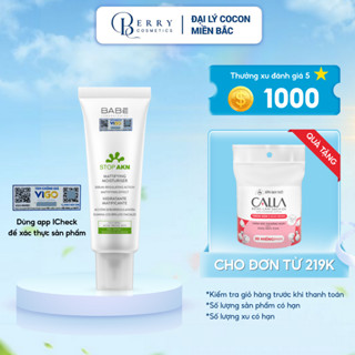 [Mua 1 Tặng 1] Kem Dưỡng BABE Stop AKN Mattifying Moisturiser cho da dầu giảm mụn 50ml