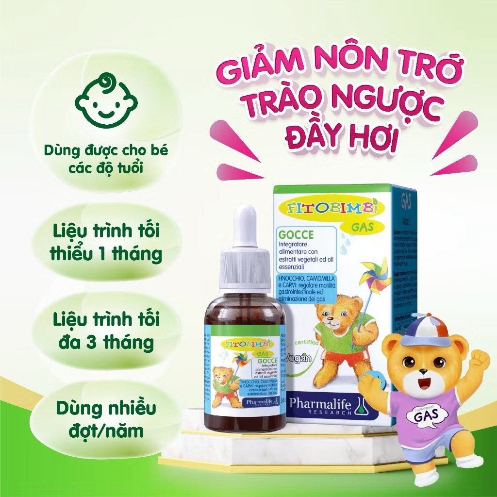 Combo tiêu hóa hot Fitobimbi Gas + Men VS Euromed -giảm đầy hơi, tăng hấp thu giải pháp tiêu hóa toà