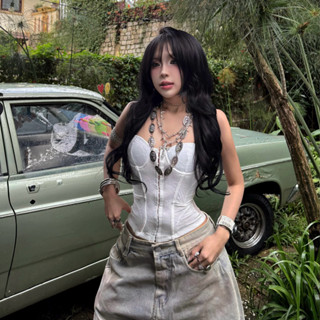    HOLY CORSET   Áo corset ôm body ren mắc cài trước  slimfit chiết eo tôn dáng  co dãn nhẹ | BY DANEJI 