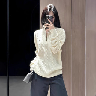  Áo len cổ chui kéo khoá thêu ngựa hàng QCCC mẫu mới Yame clothing 