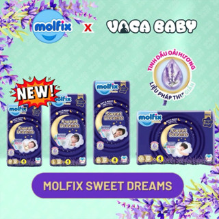   New  Tã bỉm QUẦN Molfix Sweet Dream siêu cao cấp với tinh dầu oải hương lavender cho bé size M L XL XXL 