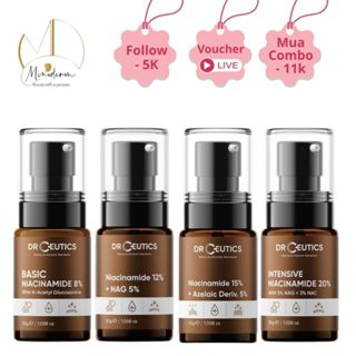 Serum DrCeutics B3 Niacinamide giảm thâm, sáng da, hỗ trợ kiềm dầu 30ml, 100ml