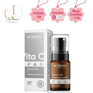 Serum DrCeutics Vitamin C 16%, Tranexamic 3% tinh chất giảm thâm, làm sáng da hiệu quả 30ml