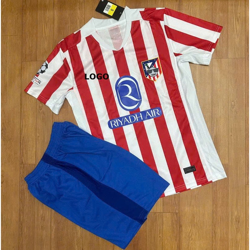 Bộ Quần Áo Bóng Đá CLB Atlético de Madrid Tay Ngăn 2025/2026 Tay C1 - Chuẩn Mẫu Thi Đấu - Vải Polyes