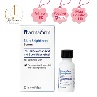 Serum Pharmaform Skin Brightener 3% Tranexamic acid làm mờ vết nám, làm sáng và đều màu da 20ml