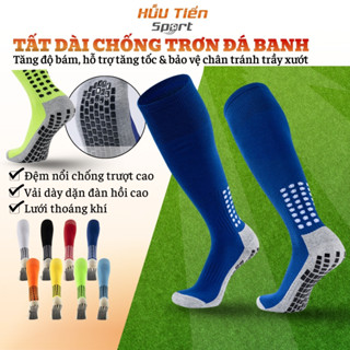 Vớ Dài Chống Trơn Đá Bóng Nam Nữ, Vớ Cổ Cao Đá Banh Đệm Cao Su Chống Trượt Dài Nhiều Màu