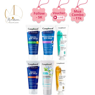 Mặt nạ đất sét Compliment No Problem Face Mask detox da, làm sáng, kiềm dầu, se khít lỗ chân lông