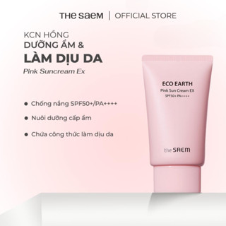 [the SAEM Official] Kem Chống Nắng Vật Lý Lai Hóa Học the SAEM Eco Earth Pink Sun Cream EX SPF50+ PA++++
