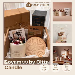 [SET QUÀ] Nến thơm Soyam by Citta nến thơm hoa khô handmade cao cấp được làm từ sáp đậu nành tự nhiên | HOME CHIC CORNER