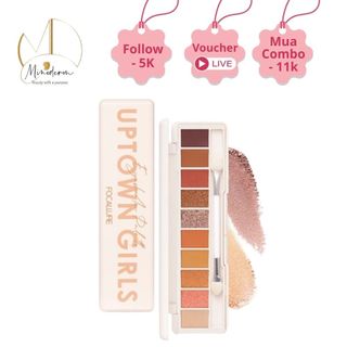  Bảng phấn mắt FOCALLURE 10 màu kết cấu mịn kèm cọ và gương hai đầu cao cấp 10g FA-158 