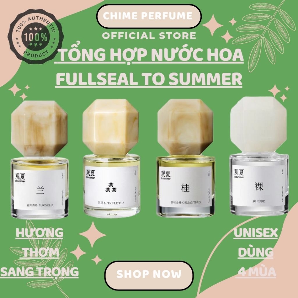 [Hàng sẵn] Tổng hợp nước hoa Fullseal To Summer chính hãng Auth mới 100% các mùi hương Triple Tea, Osmanthus, Cedarwood | BigBuy360 - bigbuy360.vn