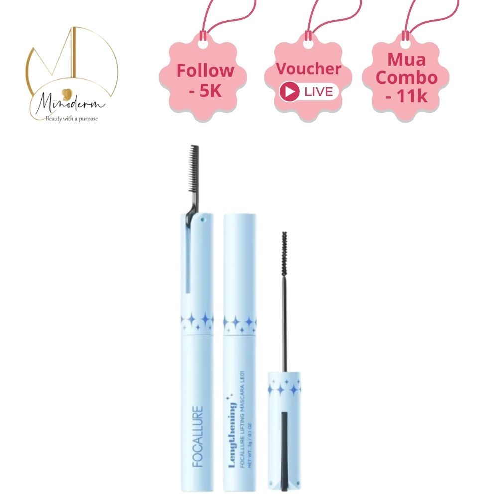 Mascara Focallure Chuốt Mi 2mm Chống Nước Nhanh Khô Không Nhòe 3g E19
