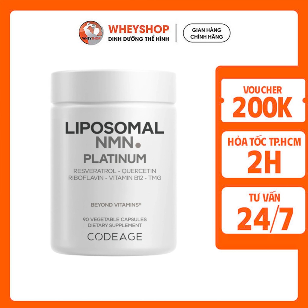 (NMN) Viên uống Hỗ trợ sức khỏe NMN Liposomal CODEAGE (90 viên) - USA - WHEYSHOP GÒ VẤP