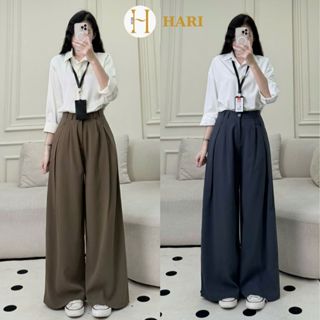 Quần tây công sở Hari ống suông ly to chất GOLD ống rộng dài chùm phủ chân 455 P10K5