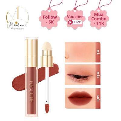 Son môi FOCALLURE son lì trọng lượng nhẹ, dưỡng ẩm thoáng mát, kèm cọ môi 30g FA-210