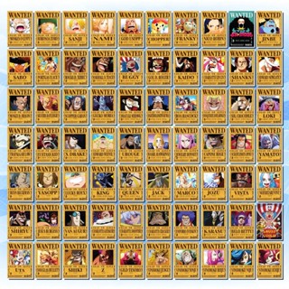 [Độc Quyền Phản Quang 7 Màu] Thẻ Bài - Wanted nhân vật One Piece - Khổ 6.3 cm x 9 cm