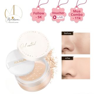  Phấn phủ FOCALLURE dạng bột kiểm soát dầu Không vón cục bột mờ 12g FA-201 