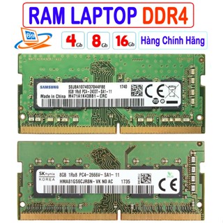  RAM Laptop DDR4 16Gb 8Gb 4Gb Samsung SKhynix Kingston Mincron Bus 3200 2666 2400 2133MHz Bh 5 Năm 