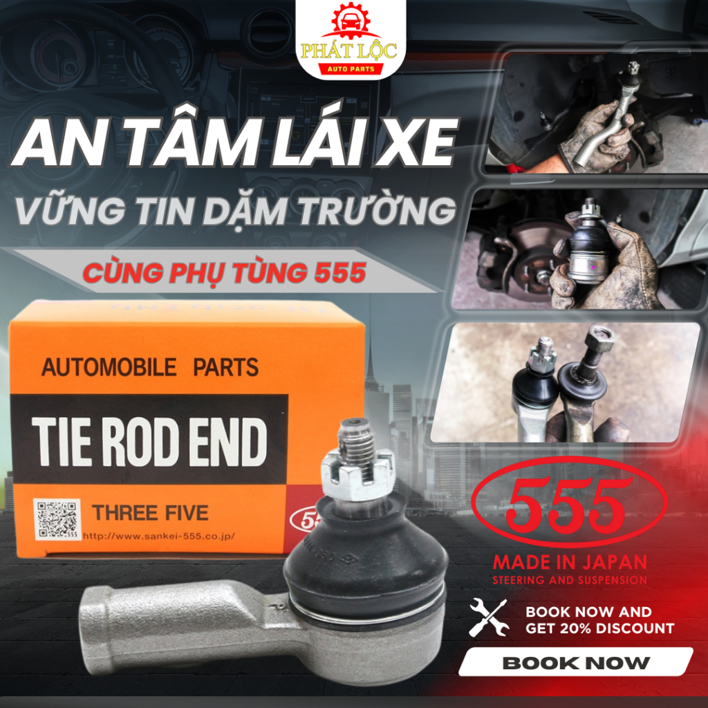 Rotuyn lái ngoài 555 phù hợp với  Attrage, Mirage ( 555 chính hãng)