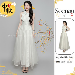  Đầm Dự Tiệc Tafta Nơ Lệch Phối Tơ NV668 Váy Tiểu Thư Sang Chảnh Dự Tiệc Cưới chụp ảnh Trung Thu 