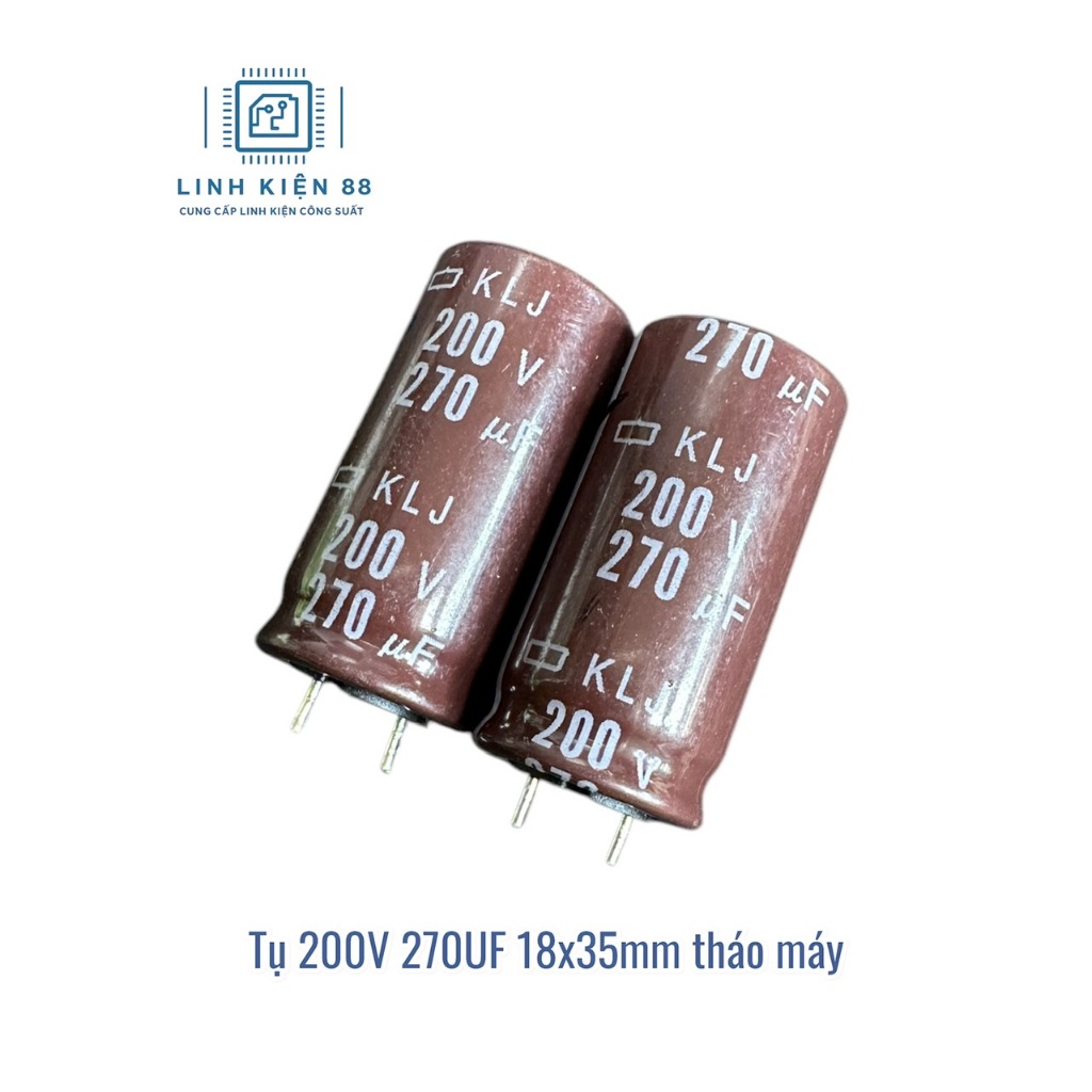 10 quả Tụ hóa 200V 270UF 18x35mm tháo máy