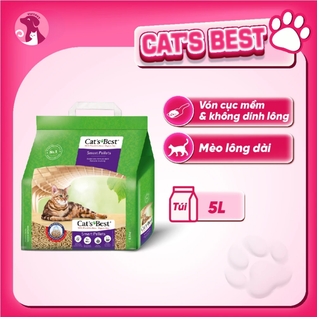 [5L] Cát vệ sinh cho mèo - Cat’s Best Smart Pellets, phù hợp mèo lông dài, không dính lông