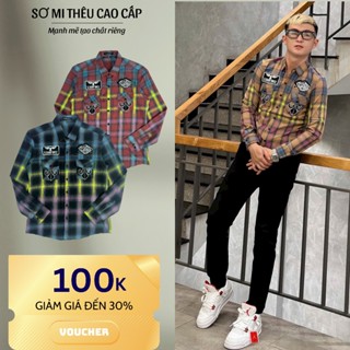 Áo Sơ Mi Nam Tay Dài Họa Tiết Caro Boy Phố Vải Cotton Wash Màu Cao Cấp Menswear 8280