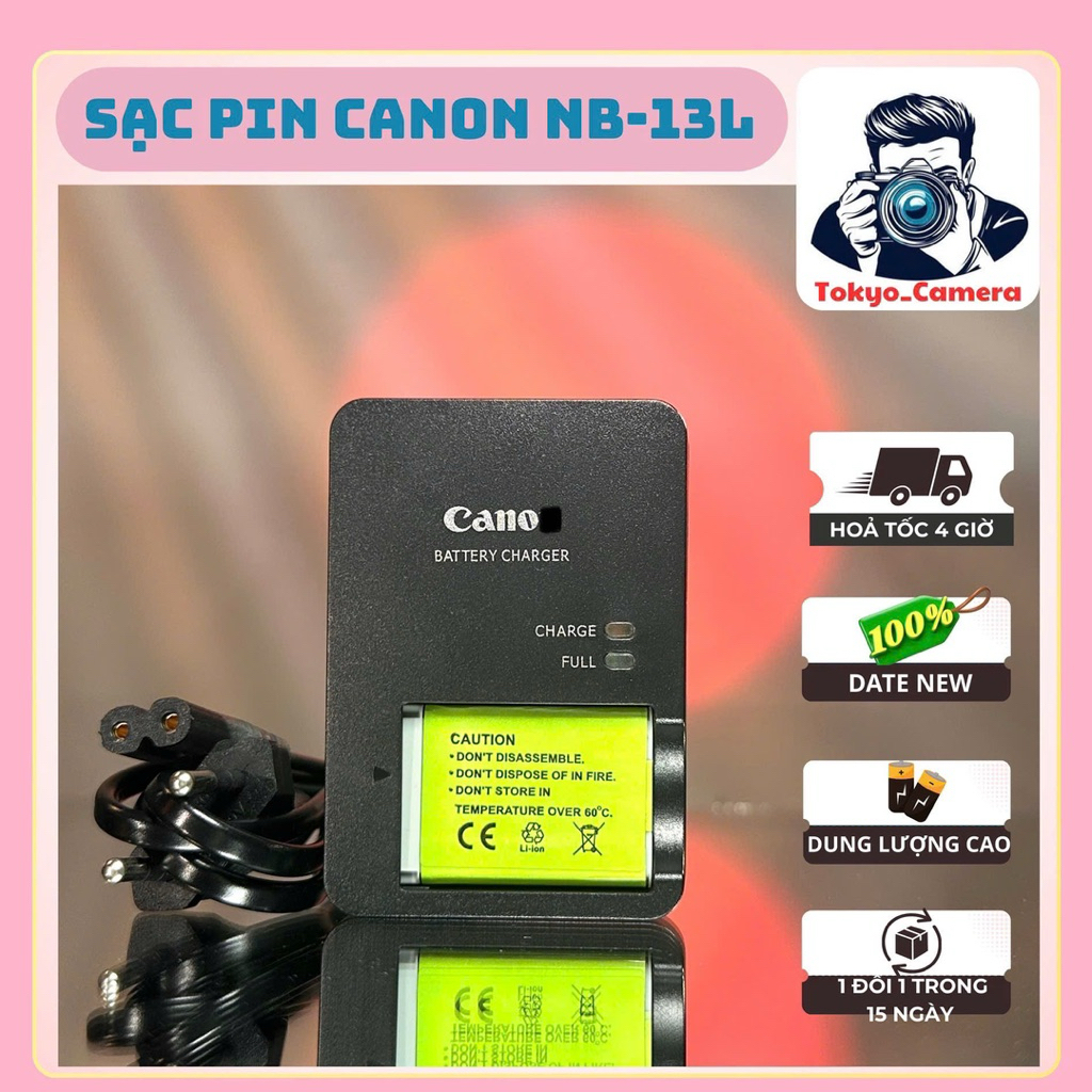 Sạc pin Canon NB-13L dùng cho Canon PowerShot G7 X, G7 X Mark II, G7 X Mark III, PowerShot SX620 HS,