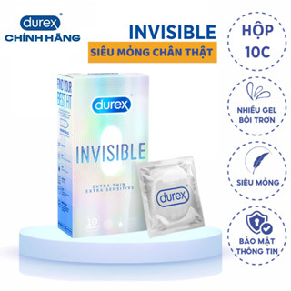 Bao Cao Su Siêu Mỏng Durex Invisible Nhiều Chất Bôi Trơn Chính Hãng Hộp 10 Chiếc