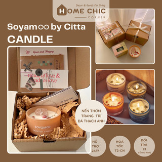  Nến thơm Soyam by Citta nến thơm trang trí đá thạch anh handmade được làm từ sáp đậu nành tự nhiên | HOME CHIC CORNER 