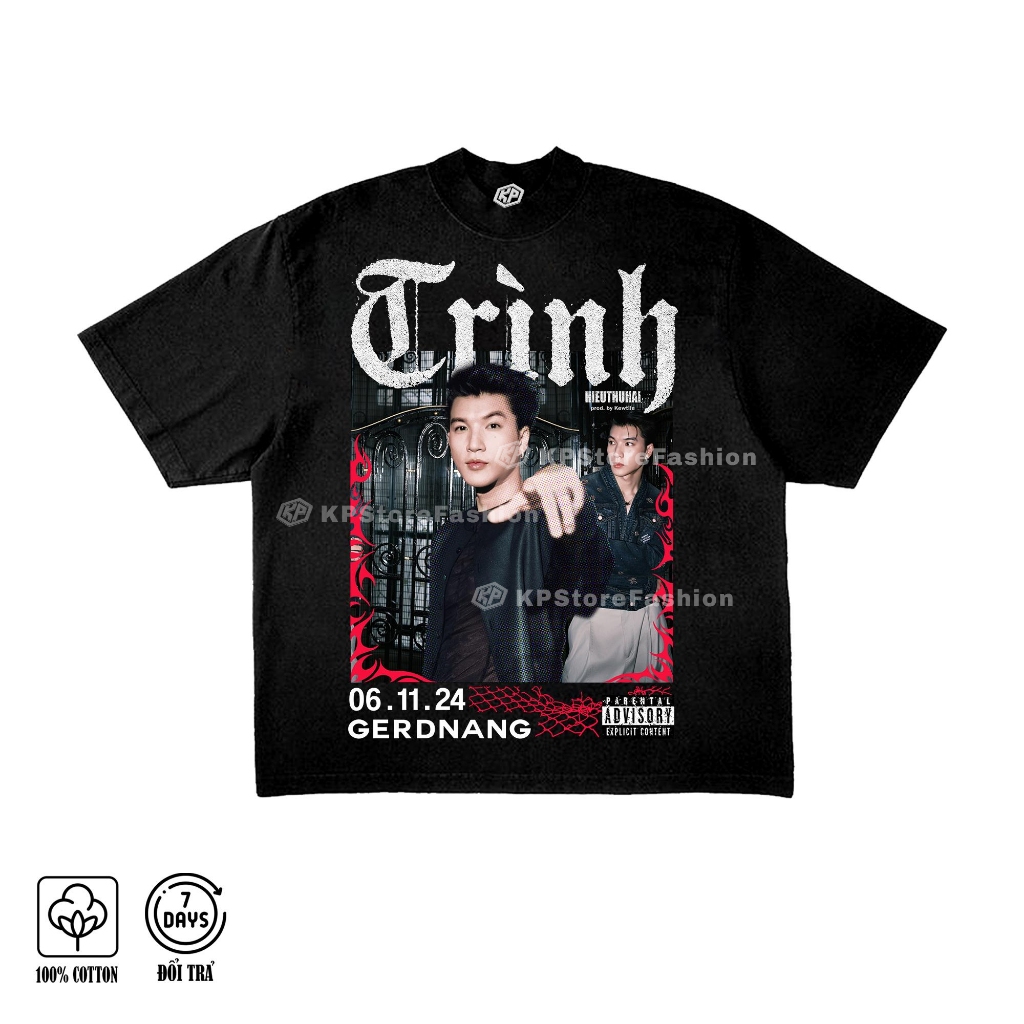 [KPstoreFashion]-Áo thun Trình HIEUTHUHAI - Áo thun Unisex cho Nam và Nữ - Chất cotton dày dặn thoán