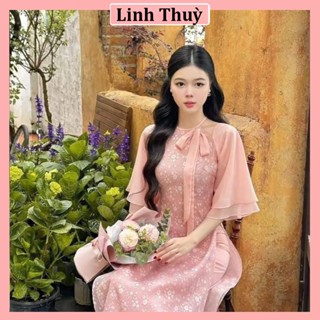  Áo Dài Cách Tân Áo Dài Tú Linh Cổ Yếm ĐÍnh Nơ Nhẹ Nhành Xinh Xắn Tiểu Thư Thời Trang Áo Dài May Sẵn 