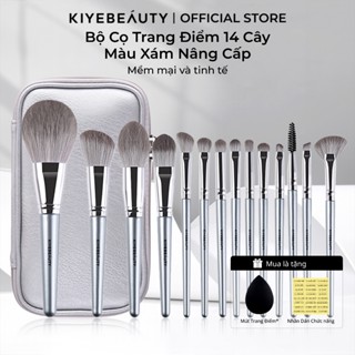 Bộ Cọ Trang Điểm Cá Nhân KIYE 14 Cây Chính Hãng Siêu Mềm Bám Phấn Kèm Túi Đựng