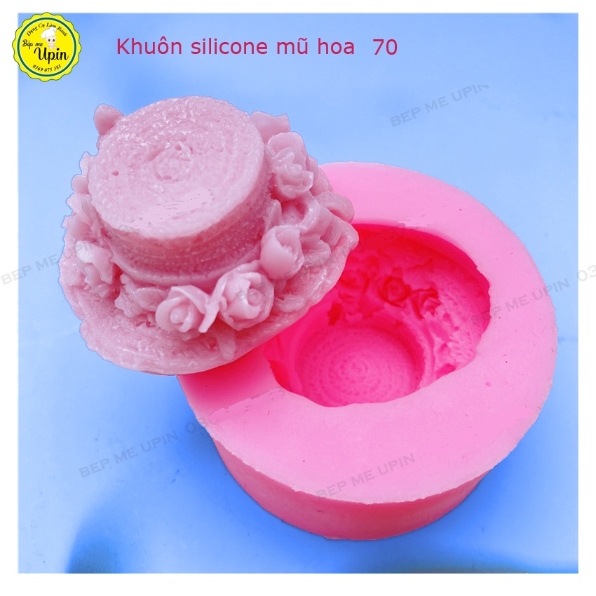Khuôn silicone mũ hoa, mũ tiểu thư