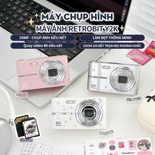  Máy Ảnh Kỹ Thuật Số Retro Y2K-50MP Full HD Nhỏ Gọn Phong cách Hàn Quốc Hot 2025 
