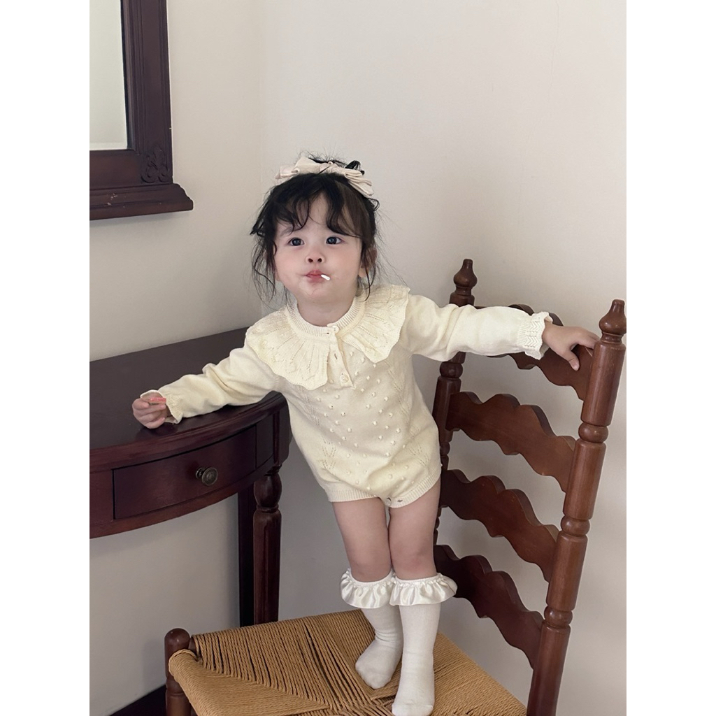 bodysuit len cho bé, bodysuit cutemily xinh xắn cho bé, bộ liền thân cho bé gái