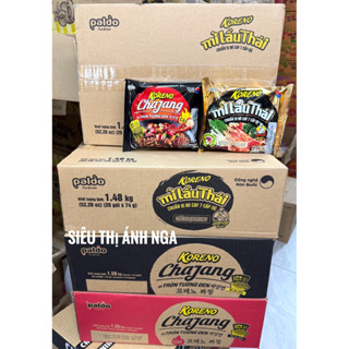 MÌ TRỘN TƯƠNG ĐEN/Tương Cay/Lẩu Thái KORENO thùng 20 gói