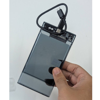  Box Ổ cứng Di Động SATA 2.5 inch Type C Trong suốt đen 