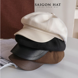 Mũ nồi nữ trơn da nón beret nữ form baker thuỷ thủ SAIGON HAT thời trang phong cách Hàn Quốc chất cotton NỈ dày dặn đẹp