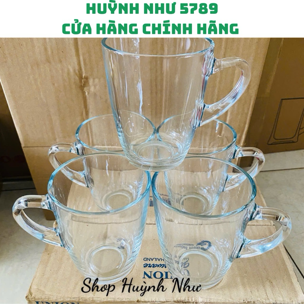 [CHÍNH HÃNG]Sét 6 cái Cốc thủy tinh uống trà nóng UG 343 340ml bộ 6 cái Thái Lan