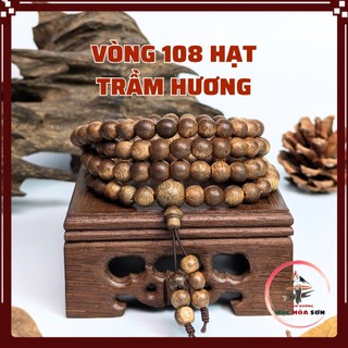  Vòng Tay Trầm Hương 108 Hạt - Trầm Hương Mộc Hỏa Sơn - Tốc - 6,7,8 Li 