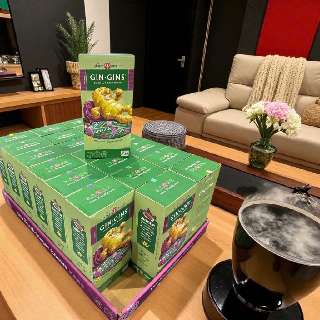 Gin Gins Original Ginger Chews 500g kẹo gừng cay nhẹ dễ chịu