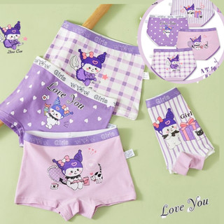 Bộ 4 QuầN LóT Cotton Trẻ Em GáI MớI ThoảI MáI ThoáNg Khí ThiếT Kế HọA QuầN LóT Nữ