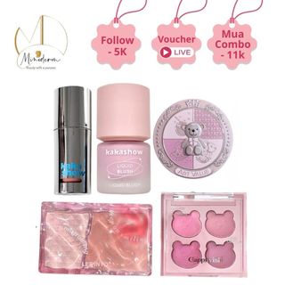  Phấn má hồng MINODERM dạng kem dạng phấn lên màu tự nhiên mịn lì lâu trôi siêu dễ tán 