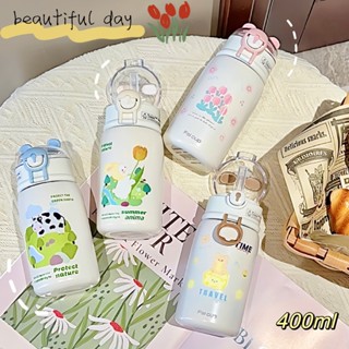  Bình Nước Giữ Nhiệt 380ML Nắp Chân Mèo Nhiều Mẫu Dễ Thương 