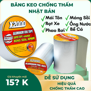 Băng keo X2000 chống thấm và chịu nhiệu siêu tốt, dán được trên mọi bề mặt chống thấm dột,dán mái tôn, dán ống nước