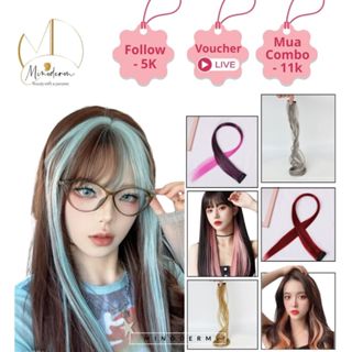 Tóc giả Highlight BEABIAI thiết kế dạng kẹp tiện lợi, dạng thẳng, uốn, nối dài tạo light cho nữ