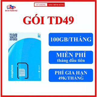 Sim 4G Vinaphone TD49 - BIG50Y - FCLUB - DV159 Miễn phí tháng đầu