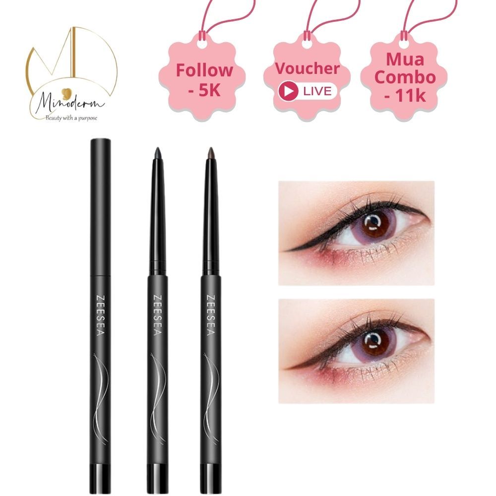 Bút kẻ mắt trang điểm MINODERM ZEESEA chống thấm nước không bị nhòe lâu trôi suốt 24 giờ 0.28g