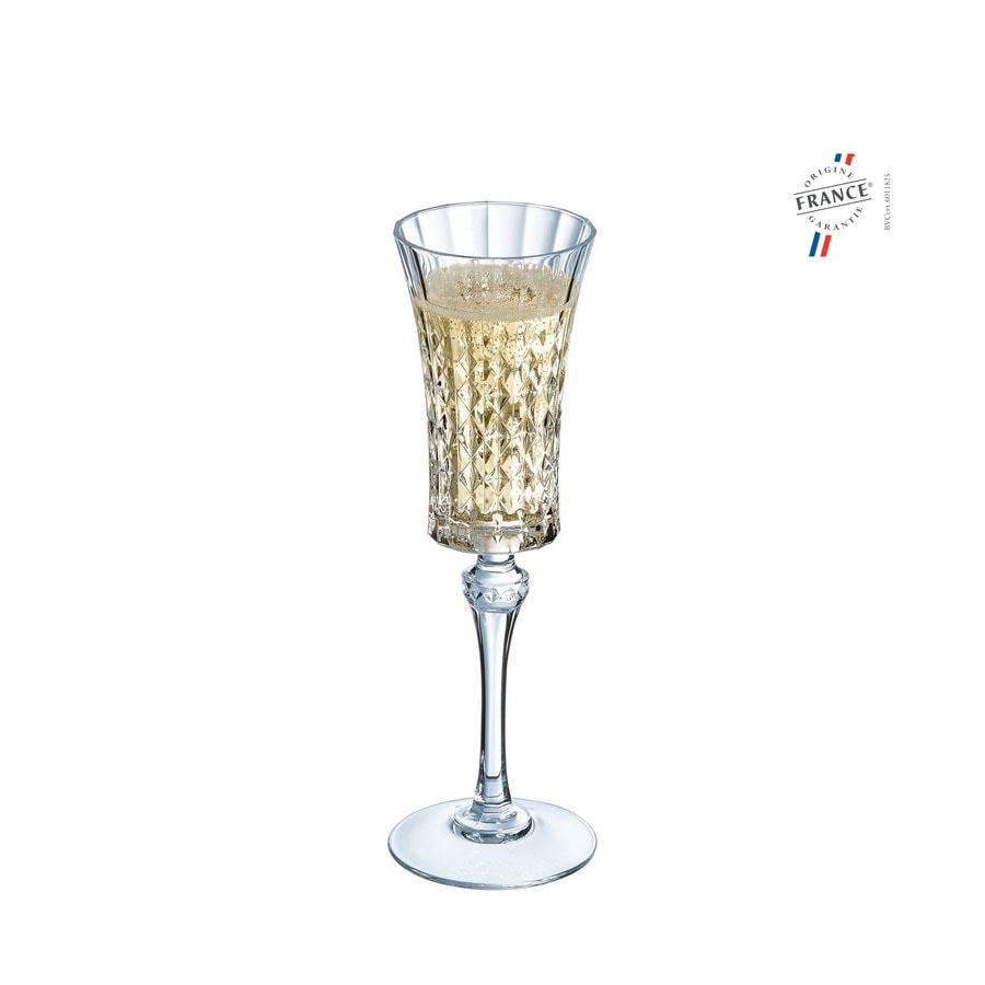 Bộ 6 ly Champagne Crystal Bohemia Diamond